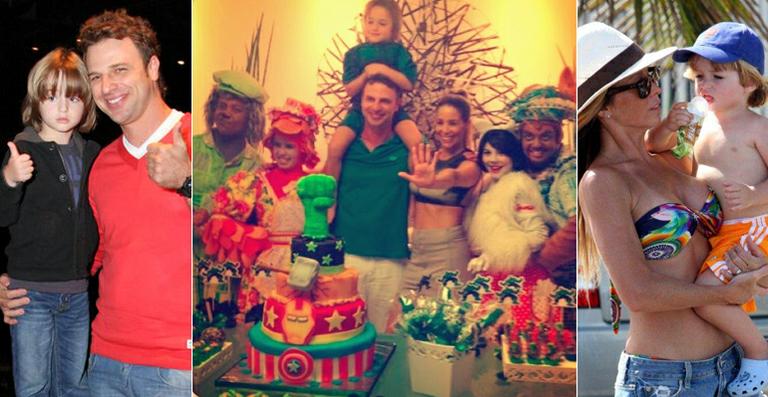 Cássio Reis e Danielle Winits festejam o aniversário de Noah