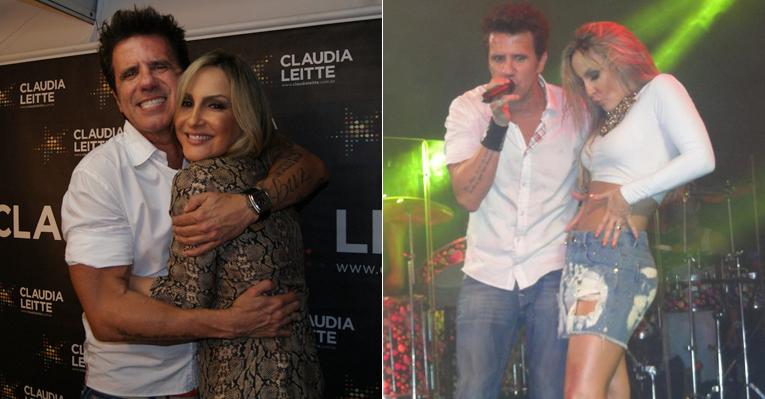 Claudia Leitte recebe Tuca Fernandes no ensaio do ‘Bloco Largadinho’
