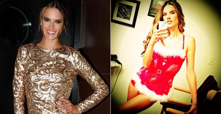 Alessandra Ambrosio se veste de mamãe Noel sexy