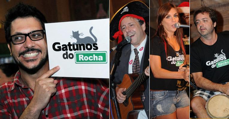 Lúcio Mauro Filho vai ao show do Gatunos do Rocha, no Rio de Janeiro