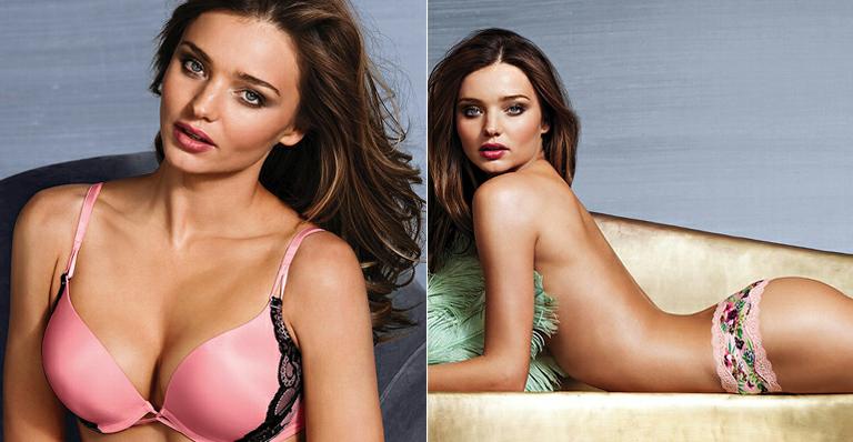 Miranda Kerr exibe corpão de lingerie