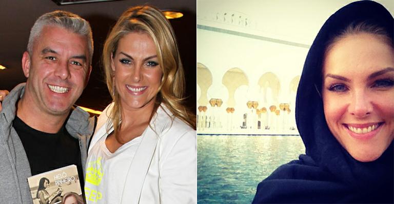 De férias em Dubai, Ana Hickmann visita mesquita de Abu Dhabi