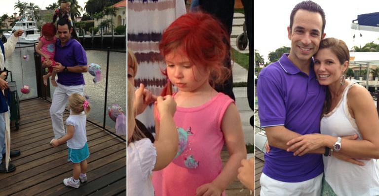 Helio Castroneves celebra aniversário de três anos da filha, Mikaella