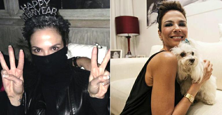 Luciana Gimenez volta a apostar em look totalmente preto para réveillon