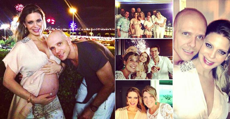 Réveillon familiar de Sheila Mello e Fernando Scherer, o Xuxa, em Florianópolis