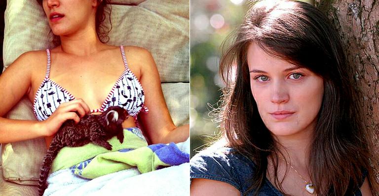 De folga de ‘Guerra dos Sexos’, Bianca Bin descansa acompanhada de sagui