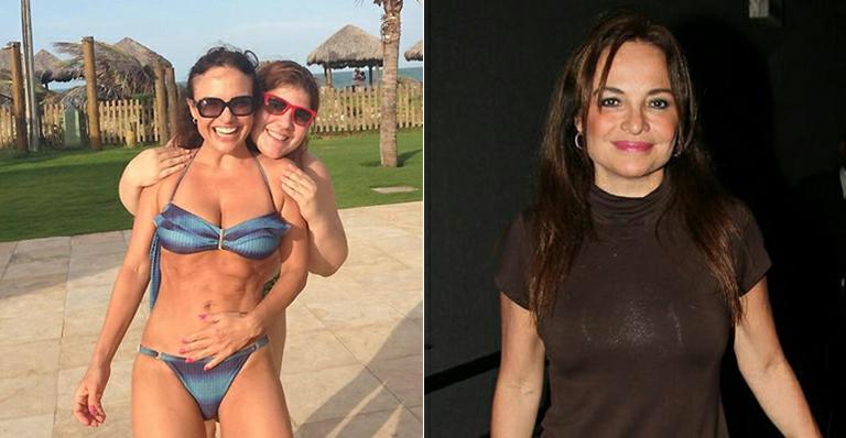 Aos 51, Luiza Tomé exibe barriga sarada durante férias no Ceará