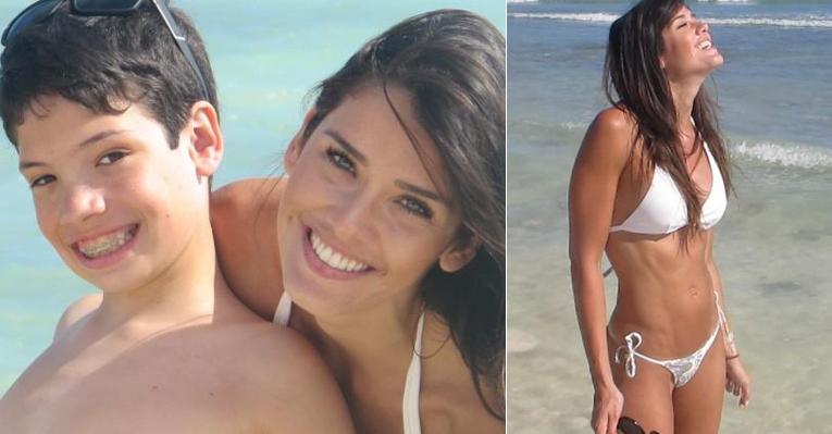 Ao lado do filho, Talula Pascoli se diverte em Cancún