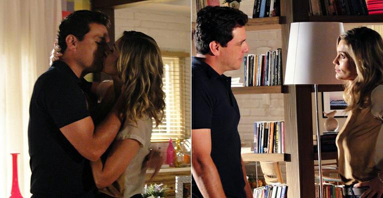 Théo e Érica se beijam em recaída na novela ‘Salve Jorge’