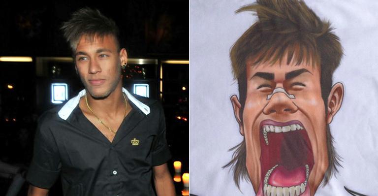 Neymar ganha caricatura e posta desenho