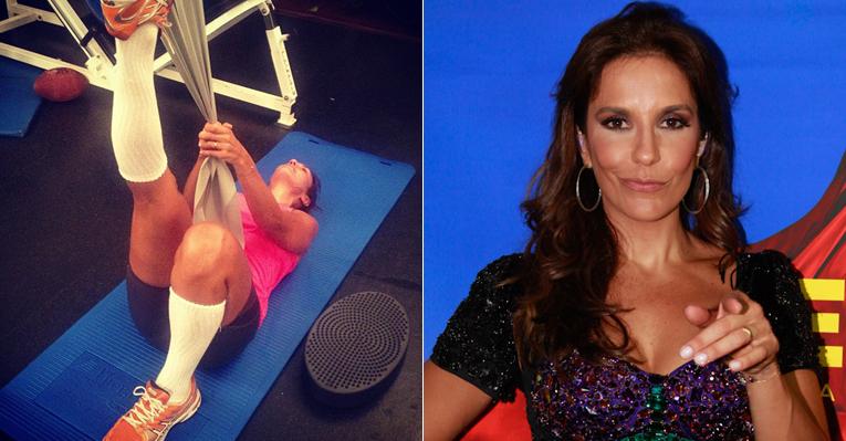 Ivete Sangalo se exercita com malhação intensa