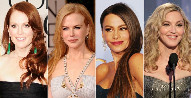 Os penteados das famosas nas duas últimas edições do Globo de Ouro