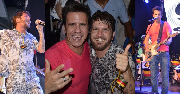 Saulo Fernandes e Tuca Fernandes cantam com Olodum em Salvador