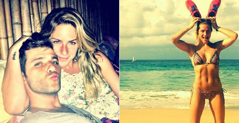 Bruno Gagliasso mostra foto divertida da mulher, Giovanna Ewbank, em Fernando de Noronha
