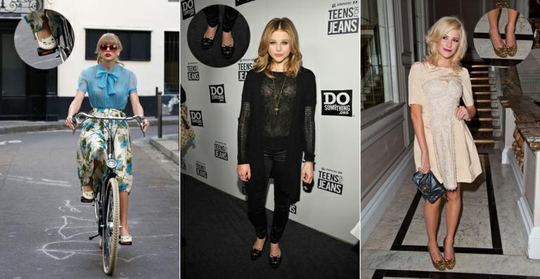 Miau! Famosas como Taylor Swift e Chloe Moretz adotam a sapatilha de gatinho