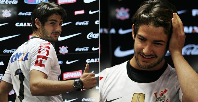 Alexandre Pato chega ao Corinthians e afirma: ‘A Barbara sabe que estou feliz’