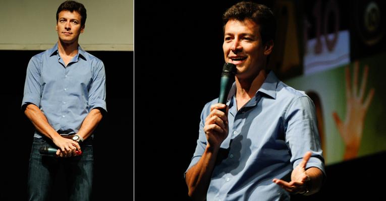 Apresentador Rodrigo Faro anima evento em São Paulo