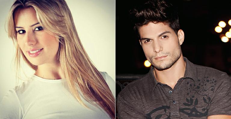 Fernanda Keulla tenta roubar beijo de André Martinelli, mas acaba com beijinho no rosto