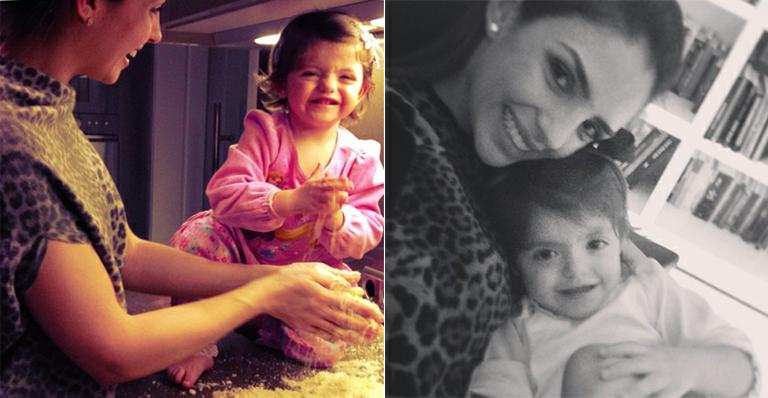 Carol Celico e Isabella fazem a farra na cozinha