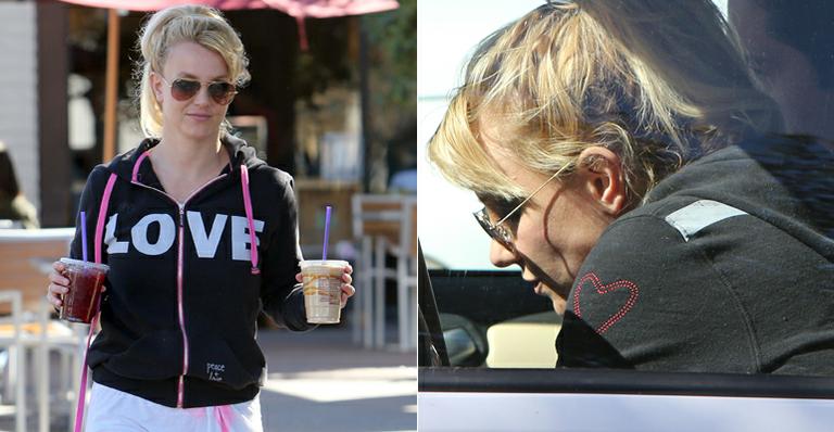 Após fim do noivado, Britney Spears aparece com a palavra ‘love’ em moletom