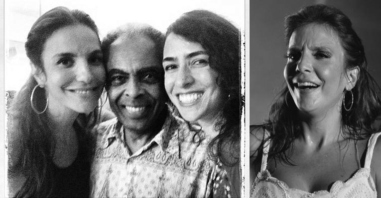 Ivete se delicia com foto de jantar ao lado de Gilberto Gil e Marisa Monte