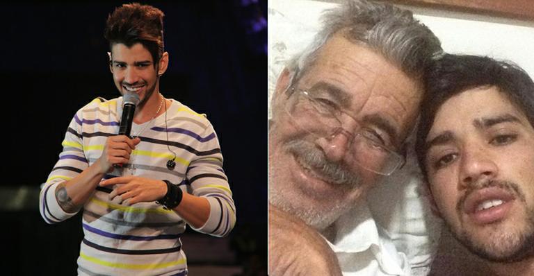 Gusttavo Lima paparica o pai e posta foto