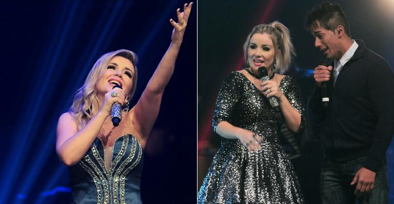 Tuta Guedes grava DVD com participações especiais e vários figurinos
