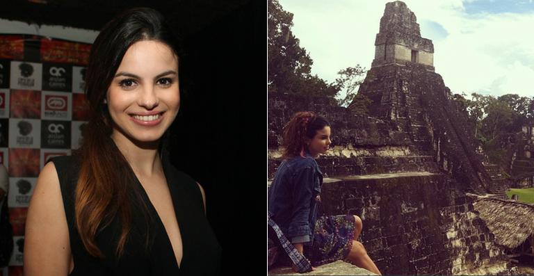 Sthefany Brito mostra fotos dos intervalos da gravação na Guatemala