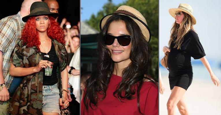 Saiba como usar os chapéus que conquistaram Gisele Bündchen, Rihanna e Katie Holmes