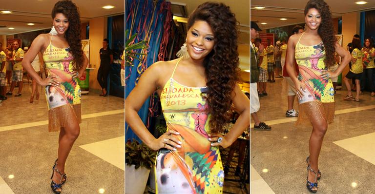 Juliana Alves surge deslumbrante em feijoada pré-carnavalesca da Unidos da Tijuca