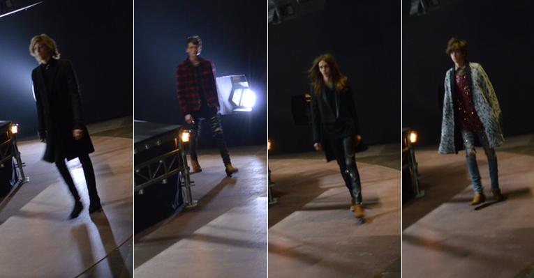 Saint Laurent atrai multidão de fashionistas em desfile-rock