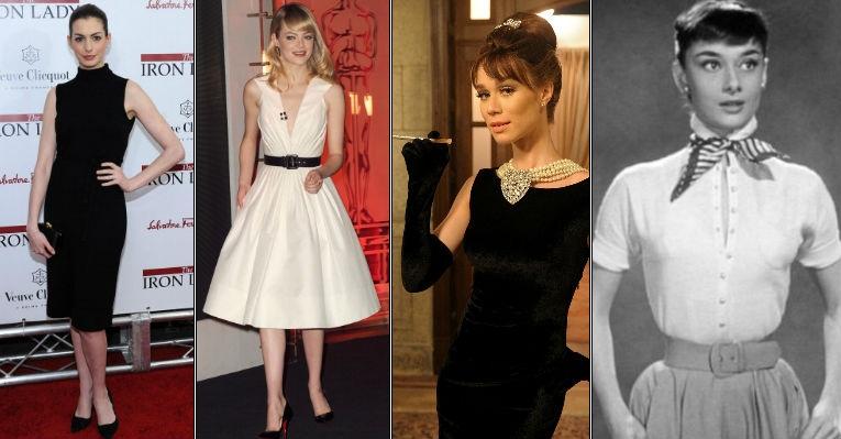 Looks retrô das famosas resgatam charme de divas como Audrey Hepburn