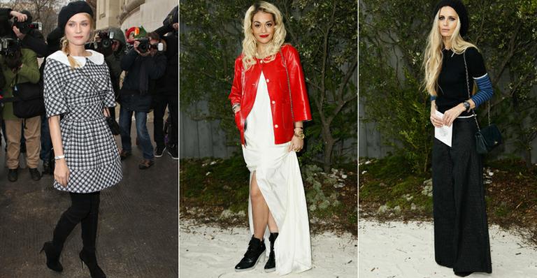 Famosas fashionistas no desfile da Chanel