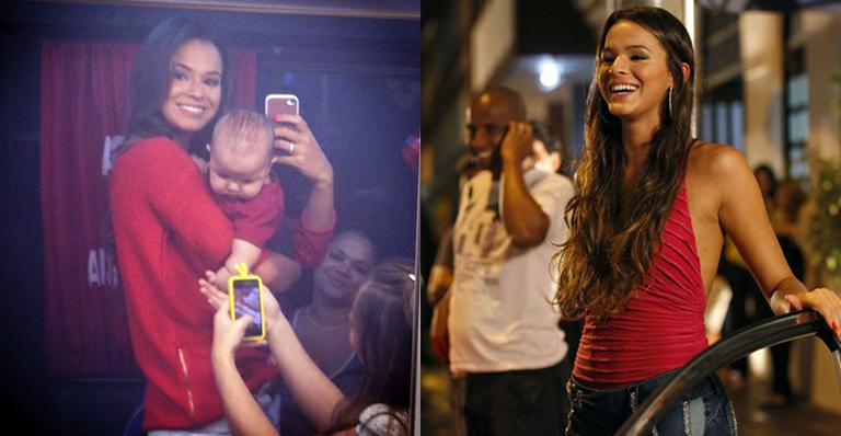 Bruna Marquezine tieta bebê fofo nos bastidores de ‘Salve Jorge’