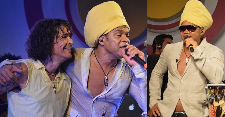 Carlinhos Brown anima show de Luiz Caldas em Salvador