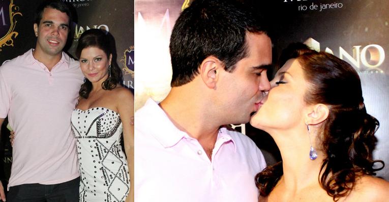 Com o namorado, Bárbara Borges celebra seu aniversário no Rio