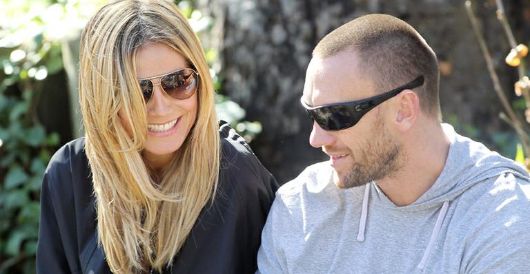 Heidi Klum em tarde romântica com o amado