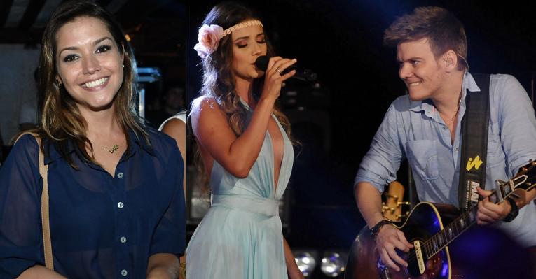 Com Thais Fersoza na plateia, Michel Teló divide o palco com Paula Fernandes