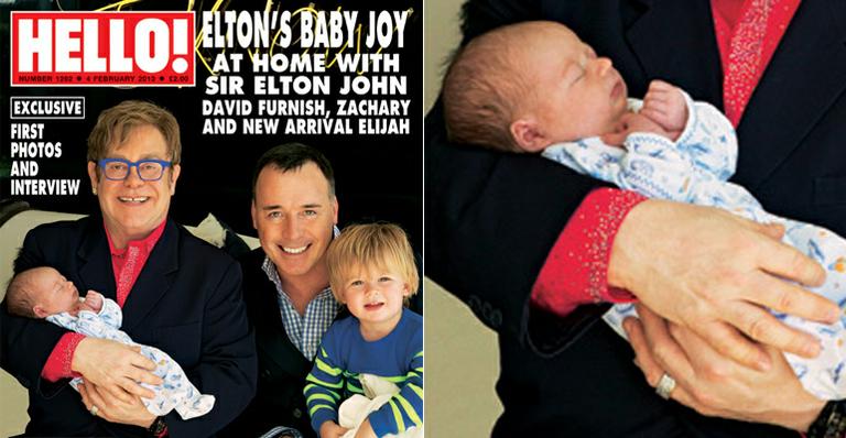 Elton John e David Furnish apresentam o caçula, Elijah
