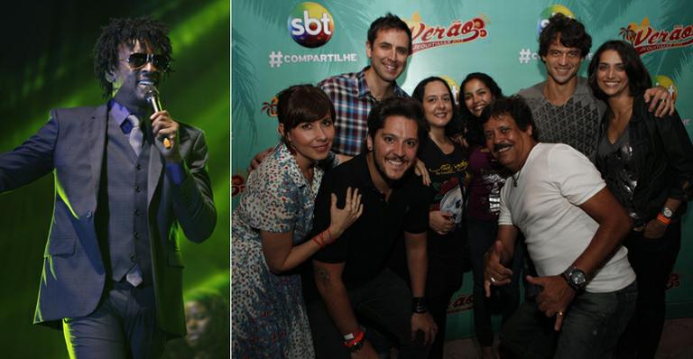 Seu Jorge canta marchinhas de carnaval e empolga estrelas do SBT