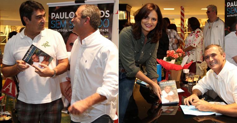 Paulo Barros recebe amigos em lançamento de livro