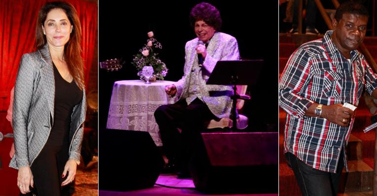 Christiane Torloni e Emílio Santiago  aplaudem show de Cauby Peixoto