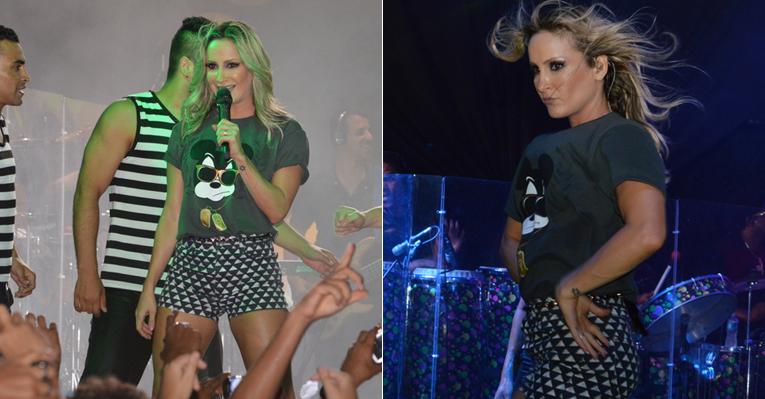 Com look despojado, Claudia Leitte faz ensaio do bloco ‘Largadinho’