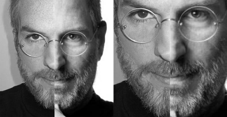Em nova montagem, Ashton Kutcher surge idêntico a Steve Jobs aos 56 anos