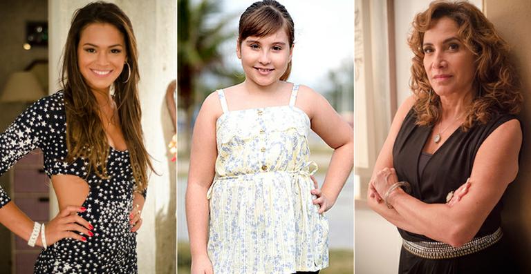 Atriz mirim Mila Freitas lê as mãos das estrelas da novela ‘Salve Jorge’