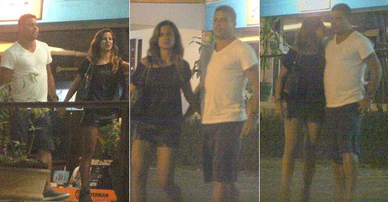 Relacionamento firme e forte: Ronaldo e Paula Morais curtem a noite carioca