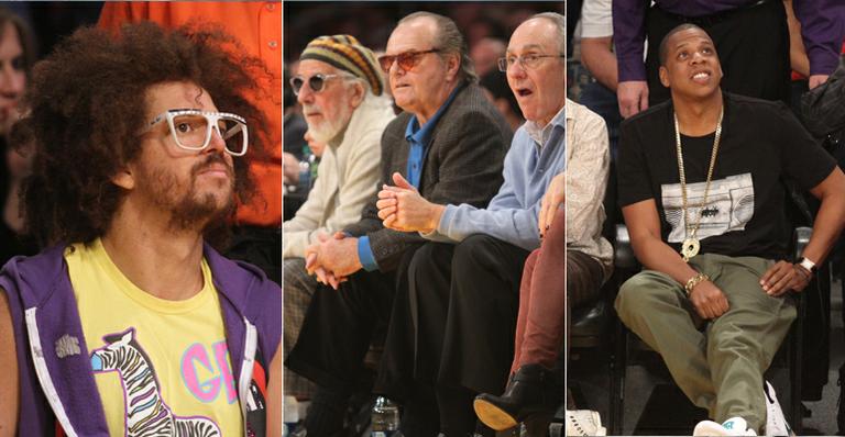 Famosos curtem basquete nos Estados Unidos