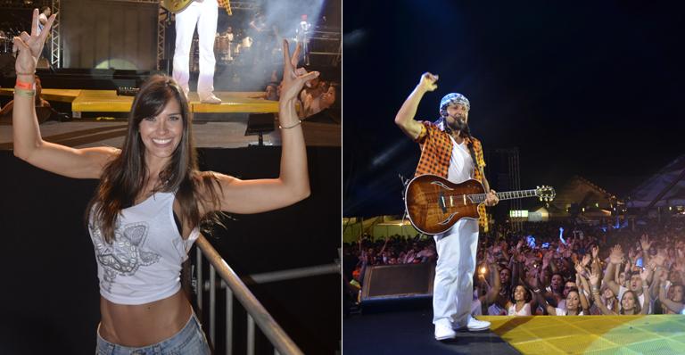 Talula curte a gravação do próximo DVD do Chiclete com Banana