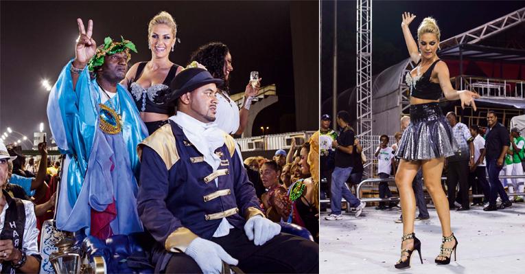Ana Hickmann mostra seu gingado em ensaio técnico da Vai-Vai