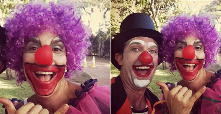 Ivete Sangalo se veste de palhacinha e curte bailinho de carnaval com Ed Bala